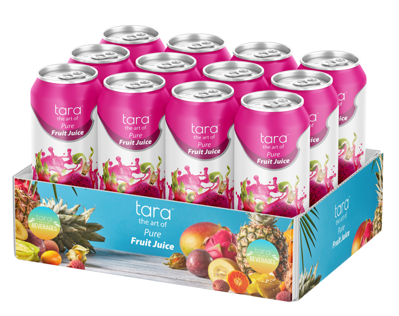 Tara Pure Dragon Fruit Juice With Pulp, No Added Sugar, 16.9 fl.oz (12pk)