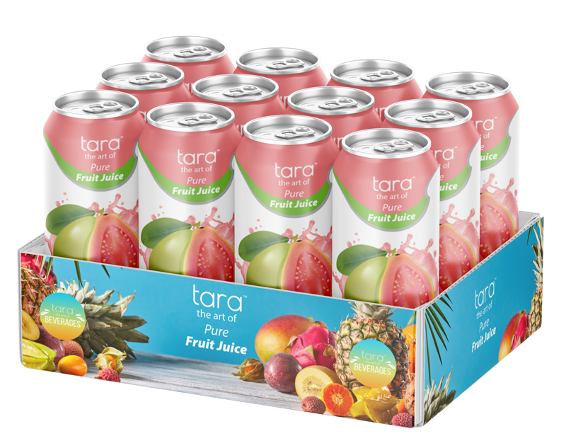 Tara Pure Pink Guava Juice With Pulp, No Added Sugar, 16.9 fl.oz (12pk)